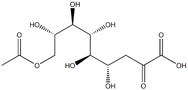 9-O-acetyl-2-keto-3-deoxyglycero-galacto-nononic acid Structure