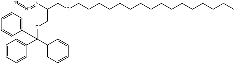(+/-)-2-Azido-2-desoxy-3-O-hexadecyl-1-O-(triphenylmethyl)glycerol 结构式