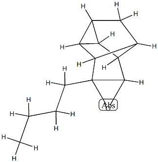 2,3,5-Methenopentaleno[1,2-b]oxirene,1a-butyloctahydro-,(1a-alpha-,1b-bta-,2-alpha-,3-alpha-,4a-bta-,5-alpha-,5a-alpha-,6S*)-(9CI) Struktur