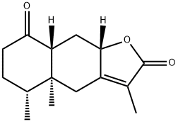 (4aS)-4a,6,7,8aβ,9,9aβ-Hexahydro-3,4aα,5α-trimethylnaphtho[2,3-b]furan-2,8(4H,5H)-dione Struktur