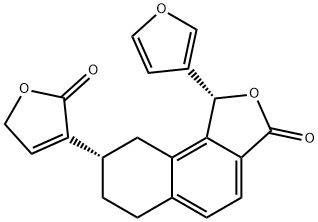 (1R,8S)-1α-(3-Furanyl)-6,7,8,9-tetrahydro-8α-[(2,5-dihydro-2-oxofuran)-3-yl]naphtho[1,2-c]furan-3(1H)-one Struktur