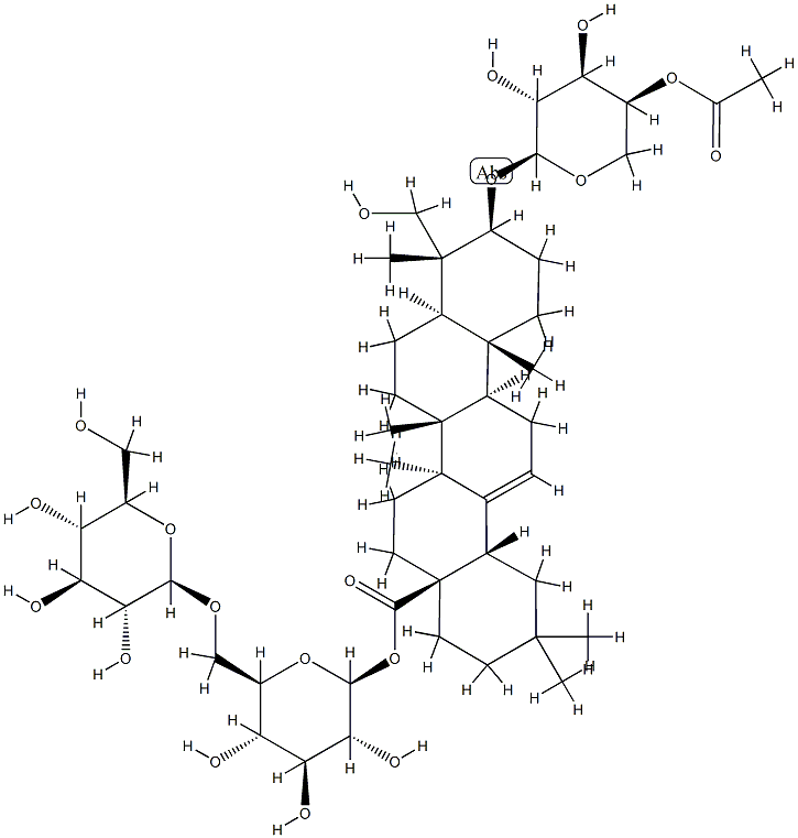 4'-O-Acetyl-akebia saponin D Struktur