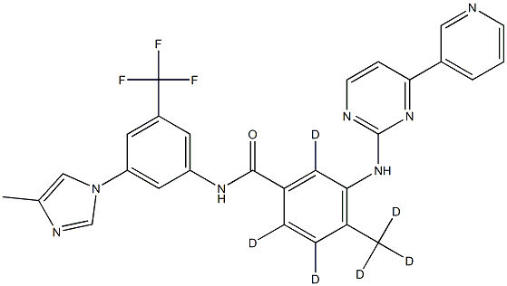 尼罗替尼-D6,1268356-17-7,结构式