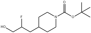 tert-butyl 4-(2-fluoro-3-hydroxypropyl)piperidine-1-carboxylate 结构式