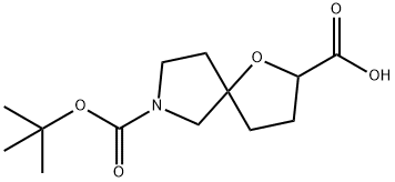 7-(叔-丁氧羰基)-1-氧杂-7-氮杂螺[4.4]壬烷-2-羧酸, 1268520-63-3, 结构式