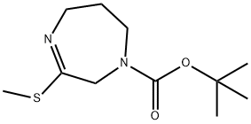 tert-butyl 3-(Methylsulfanyl)-2,5,6,7-tetrahydro-1H-1,4-diazepin 结构式