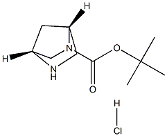 2,5-Diazabicyclo[2.2.1]heptane-2-carboxylic acid, 1,1-diMethylethyl ester, hydrochloride (1:1), (1R,4R)- Structure