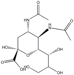 N-acetyl-4-deoxy-4-acetamidoneuraminic acid Structure