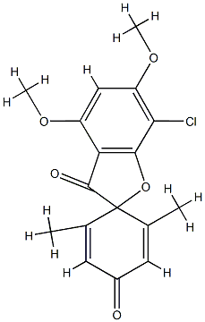 2'-demethoxy-2'-methyldehydrogriseofulvin Struktur