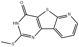 Pyrido[3',2':4,5]thieno[3,2-d]pyrimidin-4(3H)-one, 2-(methylthio)- Struktur