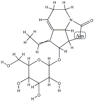 1H-2-Oxa-7a-azacyclopent[cd]inden-1-one,  4-ethylidene-3-(-bta--D-glucopyranosyloxy)-2a,3,4,6,7,7b-hexahydro-,  [2aS-(2a-alpha-,3-alpha-,4Z,7b-|