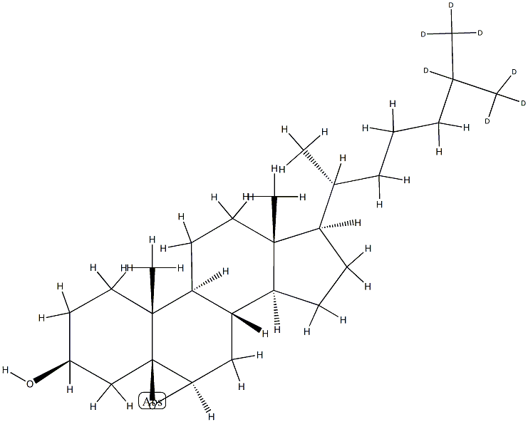 cholestanol, 5,6-epoxy-d7 Struktur
