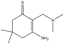 3-Amino-2-dimethylaminomethyl-5,5-dimethyl-2-cyclohexen-1-thion 结构式