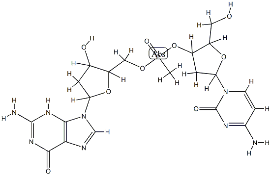 deoxycytidyl-3'-methylphosphonate-5'-deoxyguanidine|
