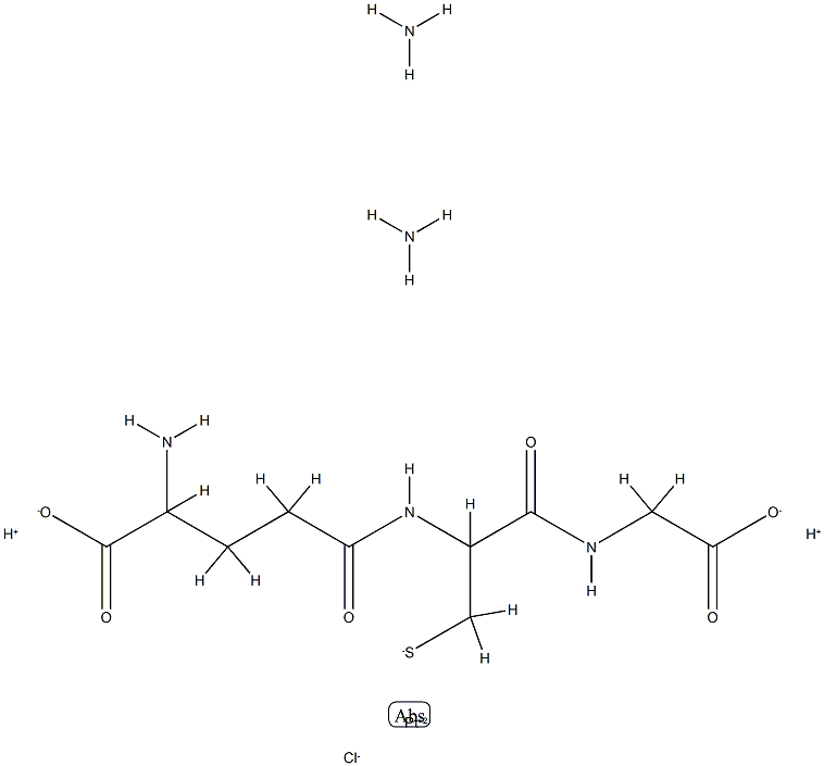 Platinate(2-), diamminechloro(N-(N-L-gamma-glutamyl-L-cysteinyl)glycin ato(3-)-S)-, dihydrogen, (SP-4-2)- 结构式