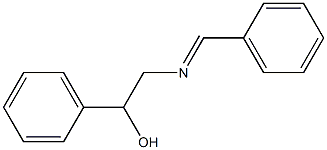(E)-2-(Benzylideneamino)-1-Phenylethanol Struktur
