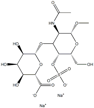 methyl 2-acetamido-2-deoxy-3-O-(beta-glucopyranosyluronic acid)-4-O-sulfo-beta-galactopyranoside Structure
