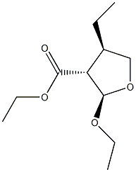 3-Furancarboxylicacid,2-ethoxy-4-ethyltetrahydro-,ethylester,(2alpha,3bta,4alpha)-(9CI) Structure