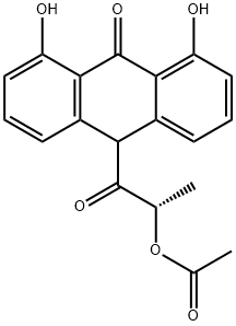 10-acetyllactyldithranol 结构式