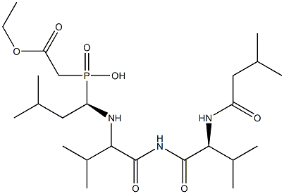 isovaleryl-valyl-valyl-statine phosphinate ethyl ester Structure