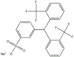 Bis(2-trifluoromethylphenyl)(3-sulfonatophenyl)phosphine, sodium salt Struktur