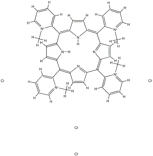 meso-Tetra (N-methyl-2-pyridyl) porphine tetrachloride Struktur