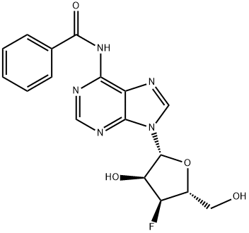 3'-脱氧-3'-氟-N6-苯甲酰基腺苷,129054-67-7,结构式