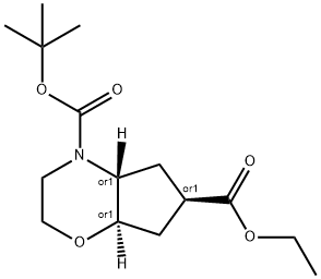 Racemic-(4aS,6S,7aS)-4-tert-butyl 6-ethyl hexahydrocyclopenta[b][1,4]oxazine-4,6(4aH)-dicarboxylate(WX110663) Structure