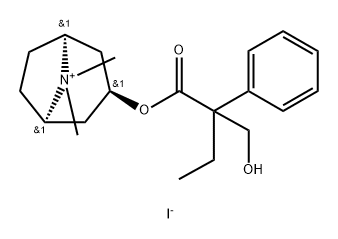 8-Azoniabicyclo[3.2.1]octane,3-[2-(hydroxymethyl)-1-oxo-2-phenylbutoxy]-8,8-dimethyl-, iodide (1:1)|化合物ILMETROPIUM IODIDE