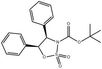 (4R,5S)-4,5-Diphenyl-1,2,3-oxathiazolidine-2,2-dioxide-3-carboxylic acid t-butyl ester, Min. 97% Structure