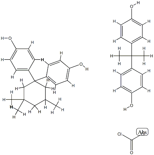Carbonic dichloride, polymer with 4,4-(1-methylethylidene)bisphenol and 4,4-(3,3,5-trimethylcyclohexylidene)bisphenol Struktur