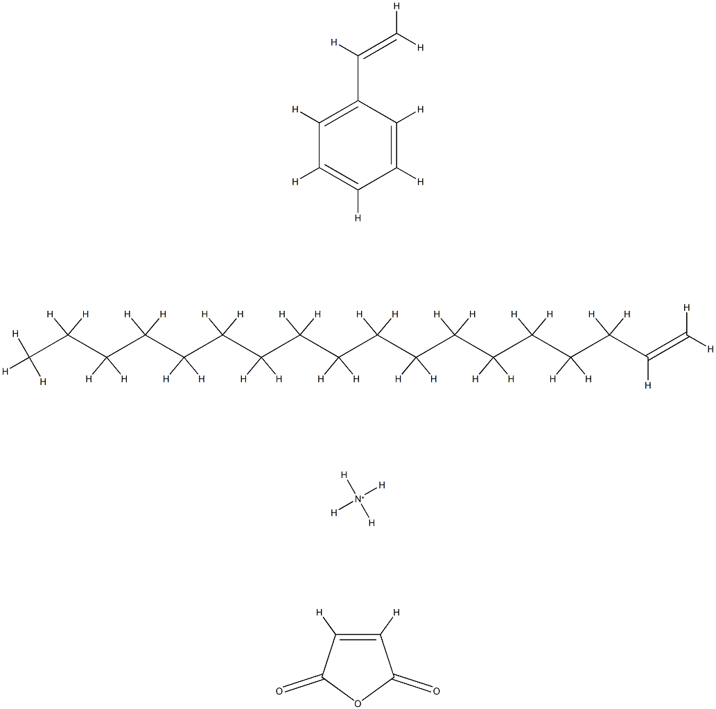 2,5-Furandione, polymer with ethenylbenzene and 1-octadecene, ammonium salt Structure