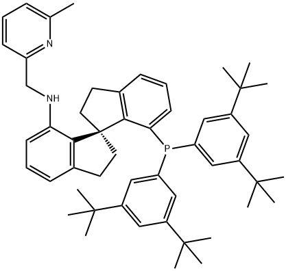 (R)-DTB-SpiroPAP-6-Me|(R)-(+)-7-双(3,5-二叔丁基苯基)膦基-7'-[(6-甲基吡啶-2-基甲基)氨基]-2,2',3,3'-四氢-1,1'-螺二茚满