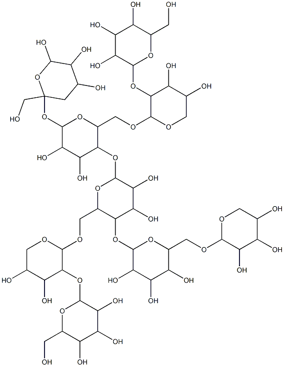 ノナサッカリド Glc4Xyl3Gal2 化学構造式