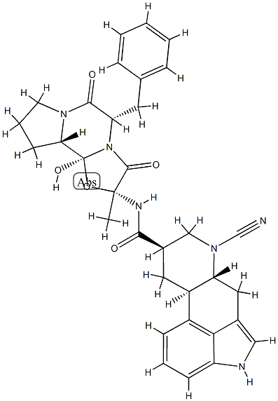 6-Nor-6-cyanodihydroergotaMine, 129882-18-4, 结构式