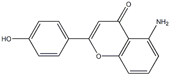 4H-1-Benzopyran-4-one,5-amino-2-(4-hydroxyphenyl)-(9CI) Structure
