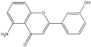 4H-1-Benzopyran-4-one,5-amino-2-(3-hydroxyphenyl)-(9CI) Structure
