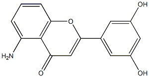 4H-1-Benzopyran-4-one,5-amino-2-(3,5-dihydroxyphenyl)-(9CI) Struktur