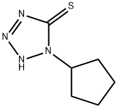 5H-Tetrazole-5-thione,1-cyclopentyl-1,2-dihydro-(9CI) Structure