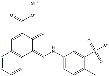 2-Naphthalenecarboxylic acid, 3-hydroxy-4-[(4-methyl-3- sulfo2-Naphthalenecarboxylic acid, 3-hydroxy-4-[(4-methyl-3-sulfophenyl)azo]-, strontium salt (1:1) phenyl)azo]-, strontium salt (1:1) Structure