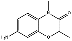 7-アミノ-2,4-ジメチル-2H-1,4-ベンゾキサジン-3(4H)-オン 化学構造式