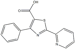 4-Phenyl-2-(2-pyridyl)thiazole-5-carboxylic acid, 97% Struktur