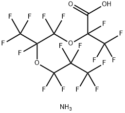 全氟-2,5-二甲基-3,6-二氧杂壬酸铵盐, 13043-05-5, 结构式