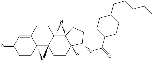 testosterone-4-n-pentylcyclohexyl carboxylate Struktur