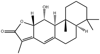ent-11alpha-Hydroxyabieta-8(14),13(15)-dien-16,12alpha-olide Struktur