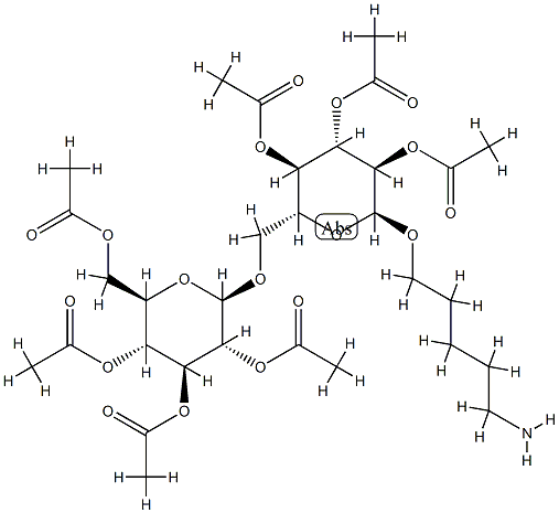 5-aminopentyl-2,3,4,2',3',4',6'-hepta-O-acetylgentiobioside Structure