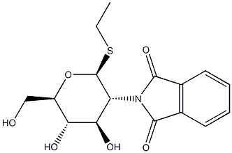 乙基 2-脱氧-2-(1,3-二氢-1,3-二氧代-2H-异吲哚-2-基)-1-硫代-BETA-D-吡喃葡萄糖苷, 130539-43-4, 结构式