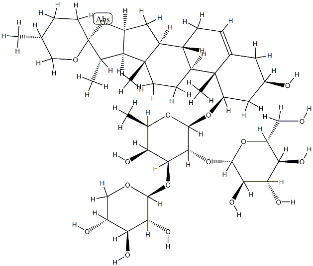 短葶山麦冬皂苷C, 130551-41-6, 结构式