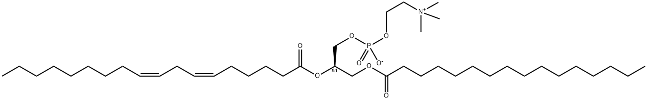 1-palmitoyl-2-isolinoleoyl phosphatidylcholine Structure