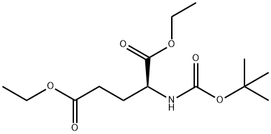 (S)-二乙基 2-((叔-丁氧羰基)氨基)戊二酯, 130696-54-7, 结构式